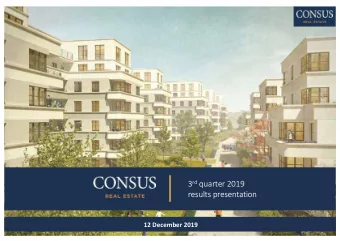 3 rd quarter 2019  results presentation  12 December 2019  Agenda  I  Financial and Operational