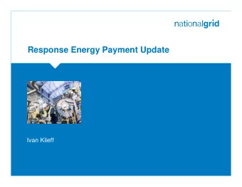 Response Energy Payment Update  Place your chosen  This text box and image  image here. The four