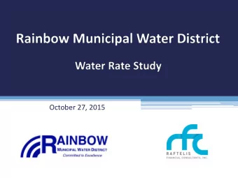 October 27, 2015  2  RMWD Water Rate Study  October 27, 2015 A GENDA  Customer Characteristics