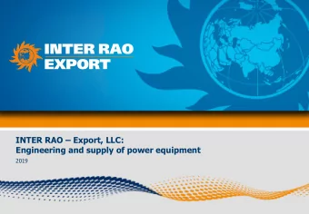 INTER RAO  Export, LLC:  Engineering and supply of power equipment  2019  Inter RAO Group