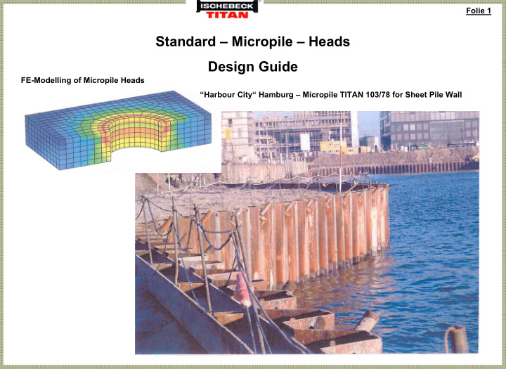 standard micropile heads design guide