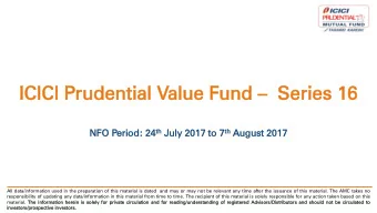 IC  ICIC  ICI  I Prud  udent  ential  ial Val  alue  ue Fun  und d  Se  Seri  ries  es 16  16 th