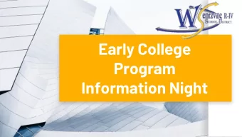 Early College  Program  Information Night  HELLO!  Shane Schlueter, Principal, Holt High School