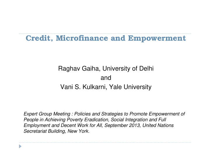 credit microfinance and empowerment