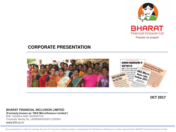 corporate presentation