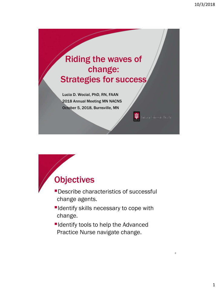 riding the waves of change strategies for success