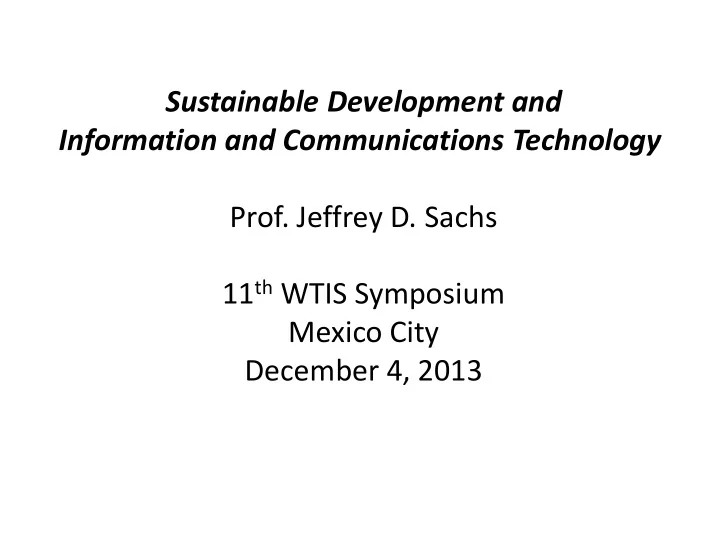 sustainable development and
