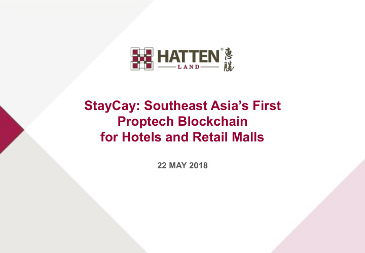 staycay southeast asia s first proptech blockchain for