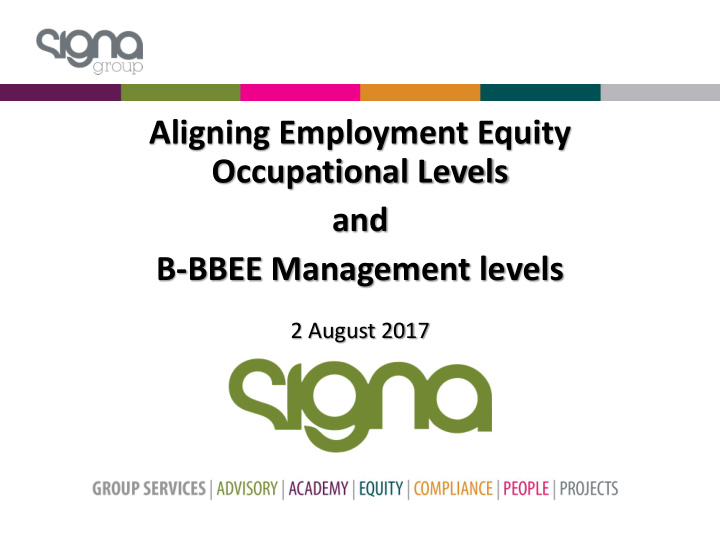 aligning employment equity