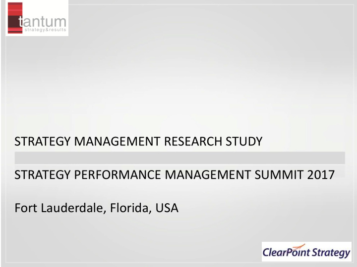 strategy management research study strategy performance