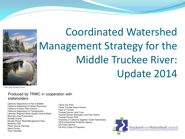 coordinated watershed management strategy for the middle