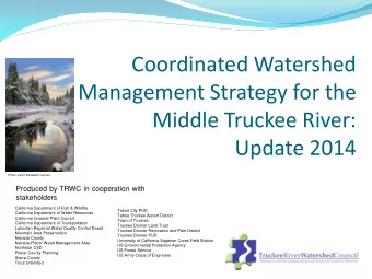 Coordinated Watershed  Management Strategy for the  Middle Truckee River:  Update 2014  Photo