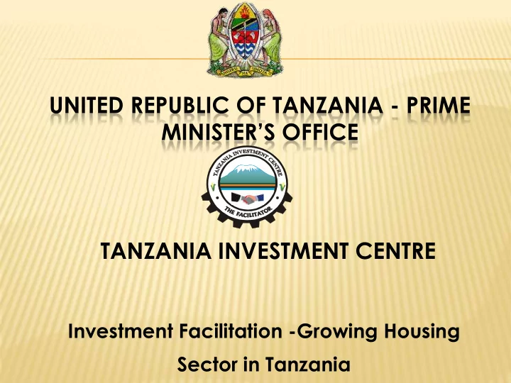 united republic of tanzania prime minister s office