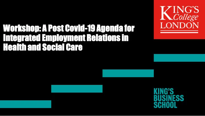 works ksho hop p a post t covid 19 agenda nda for