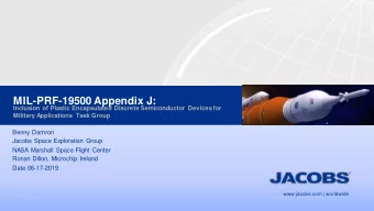 MIL-PRF-19500 Appendix J:  Inclusion of Plastic Encapsulated Discrete Semiconductor Devices for