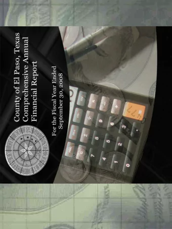 1  COUNTY OF EL PASO  FINANCIAL UPDATE  VISION STATEMENT  El Paso County  Company Government