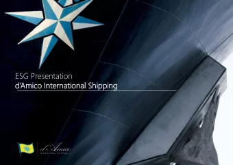 dAmico International Shipping  DIS CORE VALUES.  2  DIS ESG at a glance. DIS Key facts