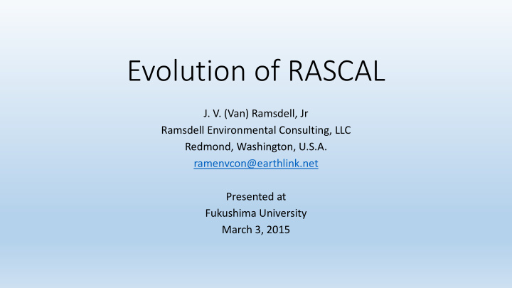 evolution of rascal