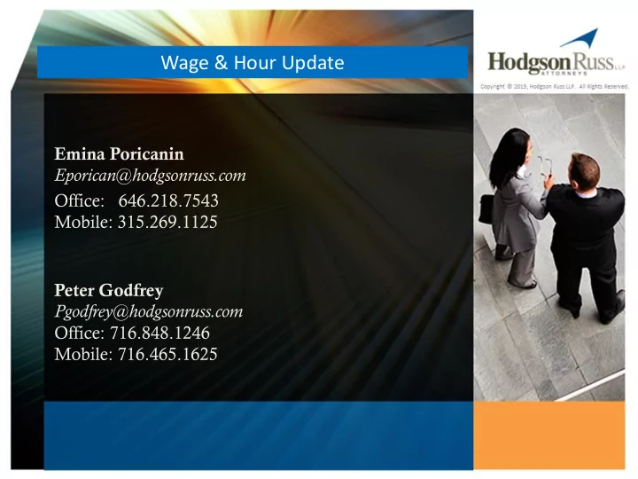 wage hour update