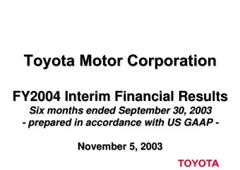FY2004 Interim Financial Results  FY2004 Interim Financial Results  Six months ended September 30,