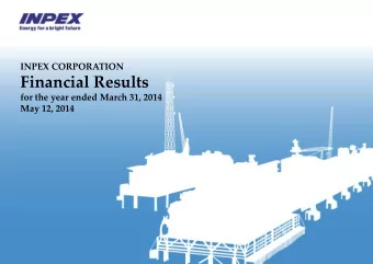 Financial Results for the year ended March 31, 2014 May 12, 2014  0  Agenda  Corporate Overview