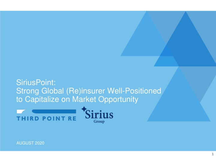 siriuspoint strong global re insurer well positioned to