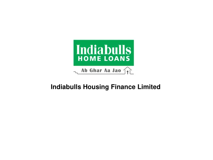 indiabulls housing finance limited