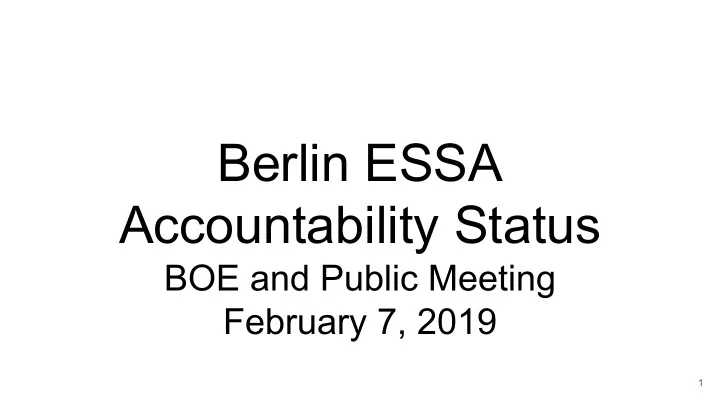 berlin essa accountability status