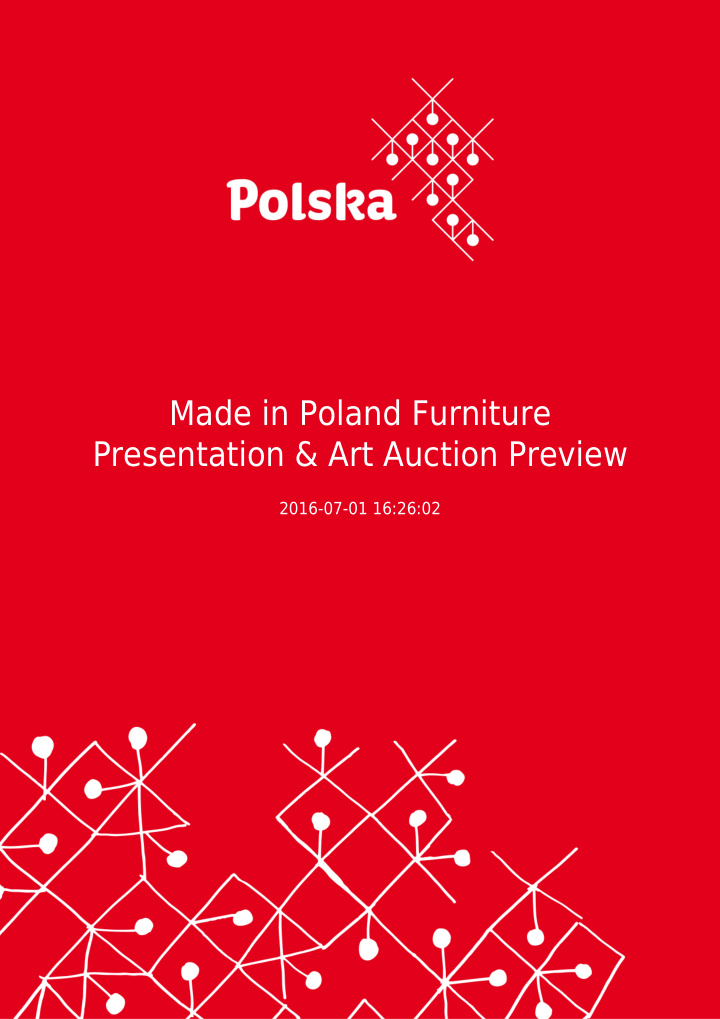made in poland furniture presentation art auction preview
