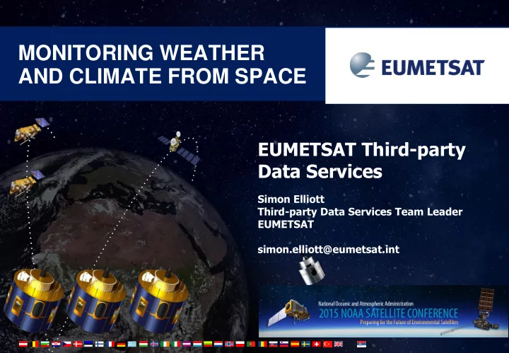 monitoring weather and climate from space