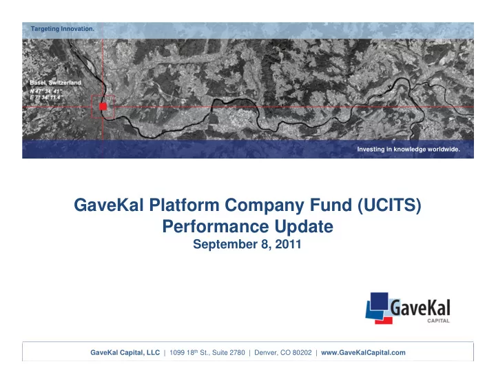 gavekal platform company fund ucits performance update