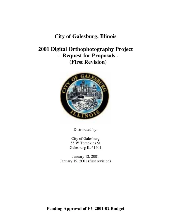 city of galesburg illinois 2001 digital orthophotography