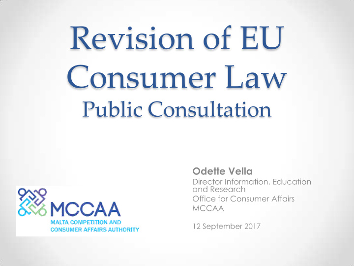 revision of eu consumer law