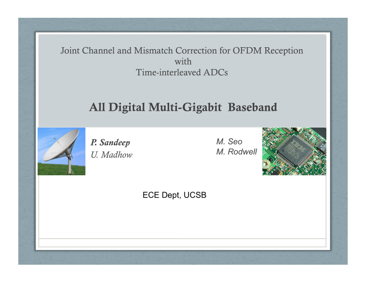 all digital multi gigabit baseband