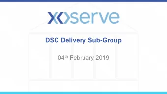DSC Delivery Sub-Group 04 th February 2019  Agenda (1)  Item  Title  Document Ref  Lead  Action