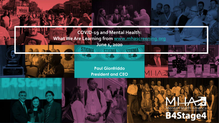 covid 19 and mental health what we are learning from www