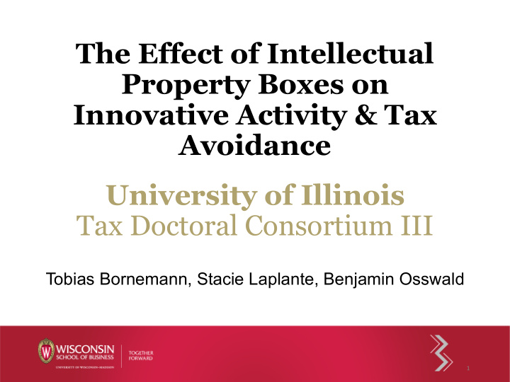 the effect of intellectual property boxes on innovative