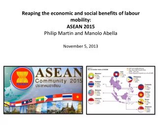 November 5, 2013 Highlights  Prediction: less professional mobility than  expected, more