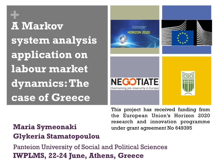 a markov system analysis application on labour market