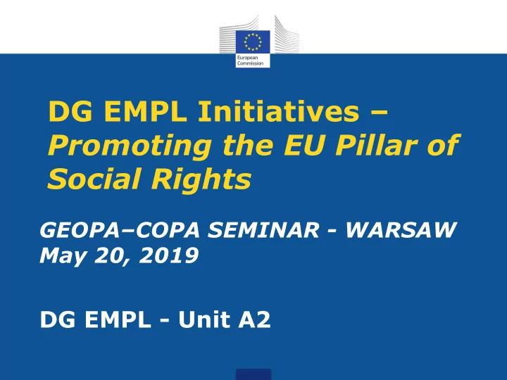 dg empl initiatives