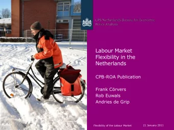 Labour Market  Flexibility in the  Netherlands  CPB-ROA Publication  Frank Crvers  Rob Euwals