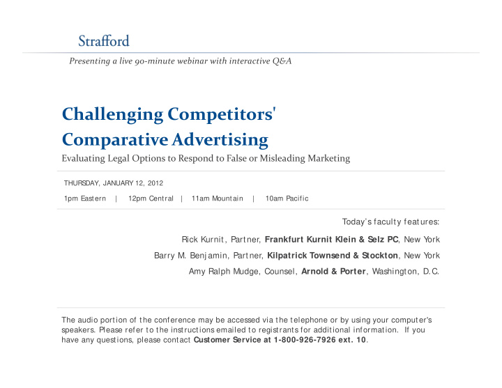 challenging competitors g g p comparative advertising