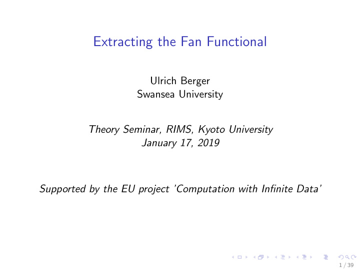 extracting the fan functional