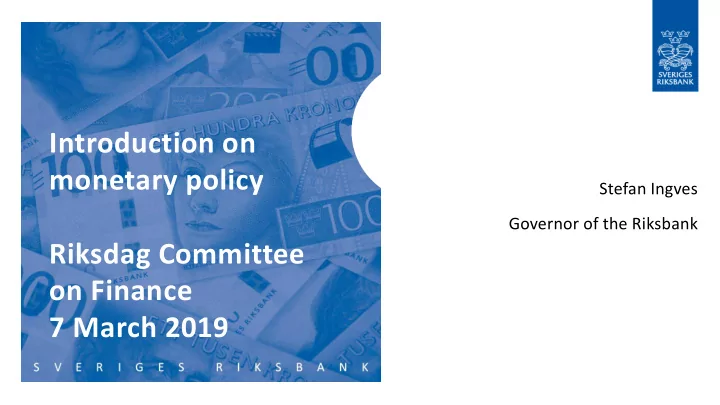 introduction on monetary policy