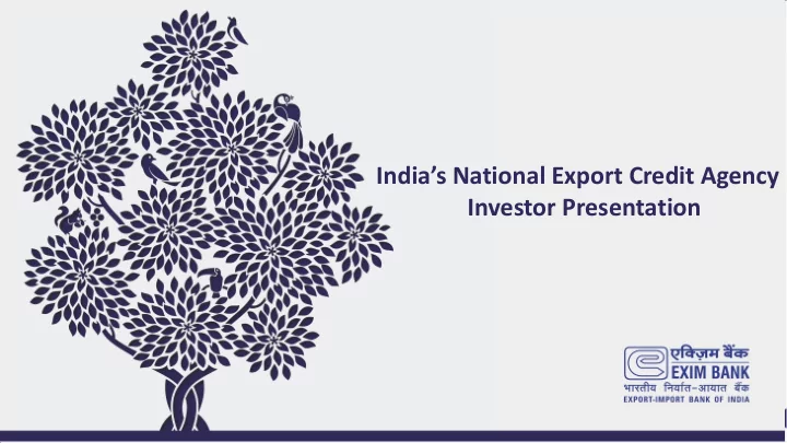 india s national export credit agency investor
