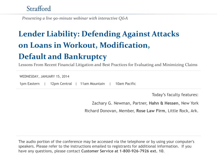 lender liability defending against attacks on loans in