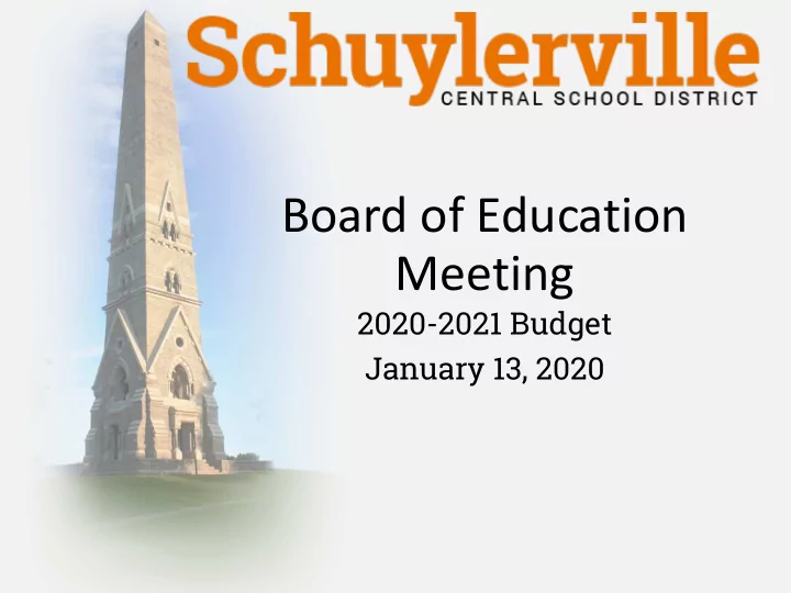 board of education meeting