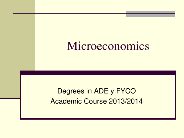 microeconomics