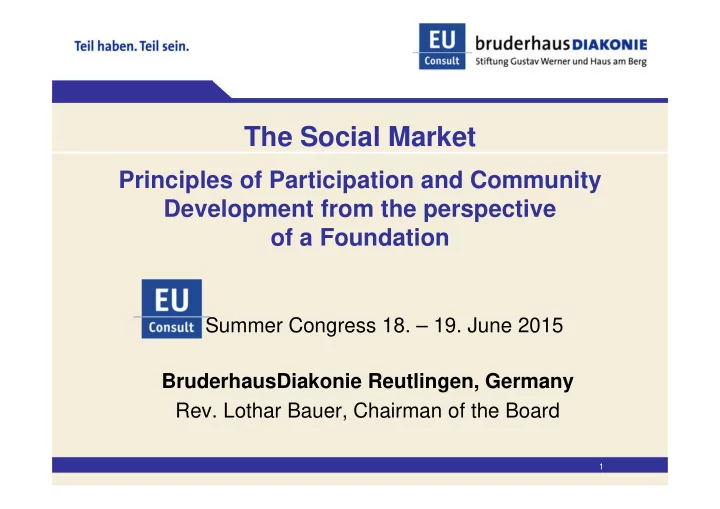 the social market