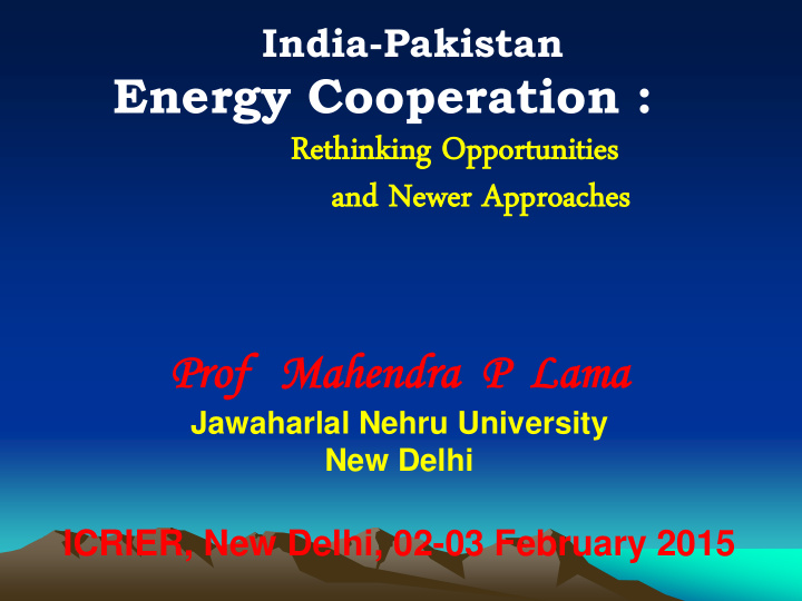 energy cooperation